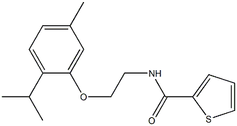 N-[2-(5-methyl-2-propan-2-ylphenoxy)ethyl]thiophene-2-carboxamide Struktur