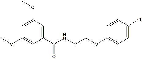 N-[2-(4-chlorophenoxy)ethyl]-3,5-dimethoxybenzamide Struktur