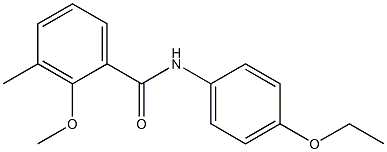 N-(4-ethoxyphenyl)-2-methoxy-3-methylbenzamide Struktur