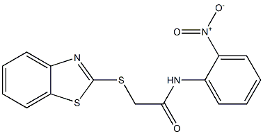 2-(1,3-benzothiazol-2-ylsulfanyl)-N-(2-nitrophenyl)acetamide Struktur