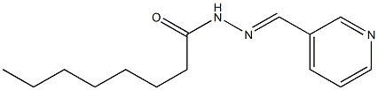 N-[(E)-pyridin-3-ylmethylideneamino]octanamide Struktur