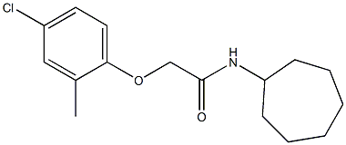 2-(4-chloro-2-methylphenoxy)-N-cycloheptylacetamide Struktur