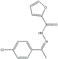 N-[(Z)-1-(4-chlorophenyl)ethylideneamino]furan-2-carboxamide Struktur