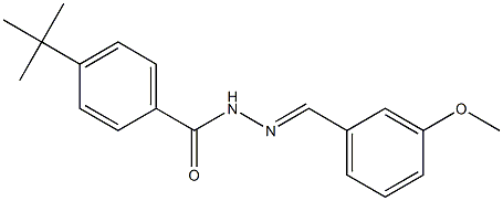 4-tert-butyl-N-[(E)-(3-methoxyphenyl)methylideneamino]benzamide Struktur