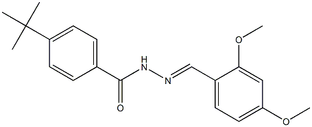 4-tert-butyl-N-[(E)-(2,4-dimethoxyphenyl)methylideneamino]benzamide Struktur