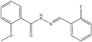 N-[(E)-(2-fluorophenyl)methylideneamino]-2-methoxybenzamide Struktur