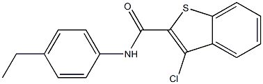 3-chloro-N-(4-ethylphenyl)-1-benzothiophene-2-carboxamide Struktur