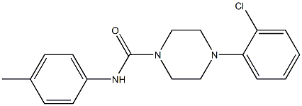 4-(2-chlorophenyl)-N-(4-methylphenyl)piperazine-1-carboxamide Struktur