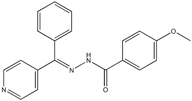 4-methoxy-N-[(E)-[phenyl(pyridin-4-yl)methylidene]amino]benzamide Struktur