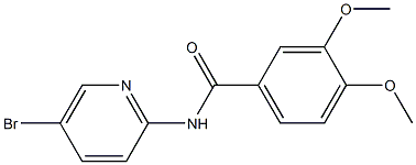 N-(5-bromopyridin-2-yl)-3,4-dimethoxybenzamide Struktur