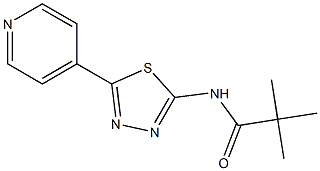 2,2-dimethyl-N-(5-pyridin-4-yl-1,3,4-thiadiazol-2-yl)propanamide Struktur