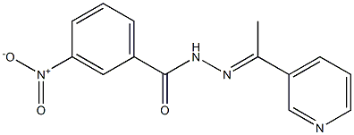 3-nitro-N-[(E)-1-pyridin-3-ylethylideneamino]benzamide Struktur