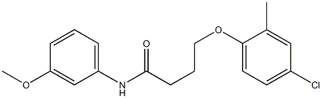 4-(4-chloro-2-methylphenoxy)-N-(3-methoxyphenyl)butanamide Struktur