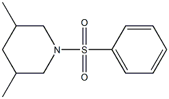 1-(benzenesulfonyl)-3,5-dimethylpiperidine Struktur