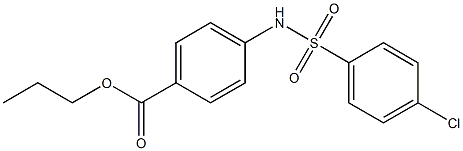 propyl 4-[(4-chlorophenyl)sulfonylamino]benzoate Struktur