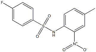 4-fluoro-N-(4-methyl-2-nitrophenyl)benzenesulfonamide Struktur