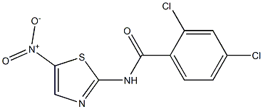 2,4-dichloro-N-(5-nitro-1,3-thiazol-2-yl)benzamide Struktur