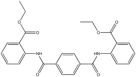 ethyl 2-[[4-[(2-ethoxycarbonylphenyl)carbamoyl]benzoyl]amino]benzoate Struktur