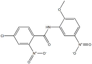 4-chloro-N-(2-methoxy-5-nitrophenyl)-2-nitrobenzamide Struktur