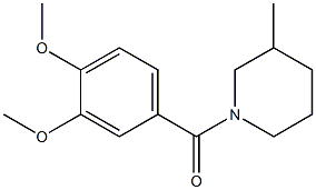 (3,4-dimethoxyphenyl)-(3-methylpiperidin-1-yl)methanone Struktur