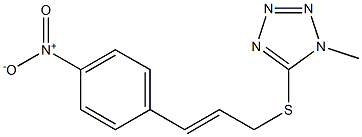 1-methyl-5-[(E)-3-(4-nitrophenyl)prop-2-enyl]sulfanyltetrazole Struktur