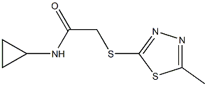 N-cyclopropyl-2-[(5-methyl-1,3,4-thiadiazol-2-yl)sulfanyl]acetamide Struktur