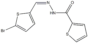 N-[(Z)-(5-bromothiophen-2-yl)methylideneamino]thiophene-2-carboxamide Struktur