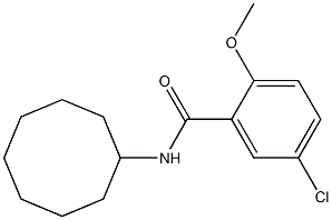 5-chloro-N-cyclooctyl-2-methoxybenzamide Struktur