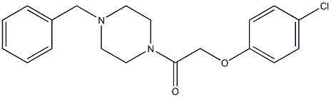 1-(4-benzylpiperazin-1-yl)-2-(4-chlorophenoxy)ethanone Struktur