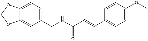 (E)-N-(1,3-benzodioxol-5-ylmethyl)-3-(4-methoxyphenyl)prop-2-enamide Struktur