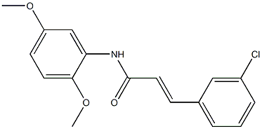 (E)-3-(3-chlorophenyl)-N-(2,5-dimethoxyphenyl)prop-2-enamide Struktur