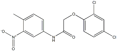 2-(2,4-dichlorophenoxy)-N-(4-methyl-3-nitrophenyl)acetamide Struktur