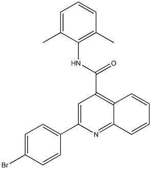 2-(4-bromophenyl)-N-(2,6-dimethylphenyl)quinoline-4-carboxamide Struktur