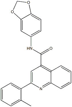 N-(1,3-benzodioxol-5-yl)-2-(2-methylphenyl)quinoline-4-carboxamide Struktur