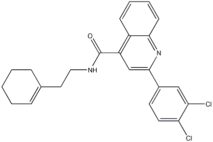 N-[2-(cyclohexen-1-yl)ethyl]-2-(3,4-dichlorophenyl)quinoline-4-carboxamide Structure