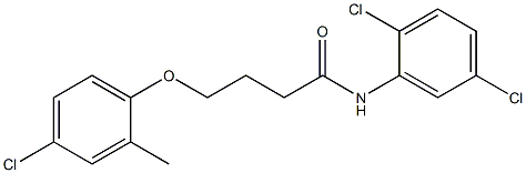 4-(4-chloro-2-methylphenoxy)-N-(2,5-dichlorophenyl)butanamide Struktur