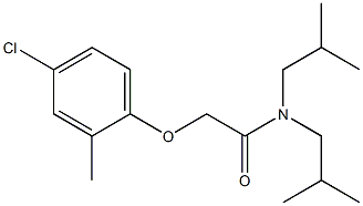 2-(4-chloro-2-methylphenoxy)-N,N-bis(2-methylpropyl)acetamide Struktur