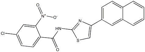 4-chloro-N-(4-naphthalen-2-yl-1,3-thiazol-2-yl)-2-nitrobenzamide Struktur