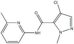 4-chloro-2-methyl-N-(6-methylpyridin-2-yl)pyrazole-3-carboxamide Struktur