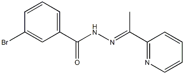 3-bromo-N-[(E)-1-pyridin-2-ylethylideneamino]benzamide Struktur