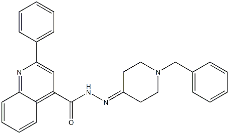 N-[(1-benzylpiperidin-4-ylidene)amino]-2-phenylquinoline-4-carboxamide Struktur