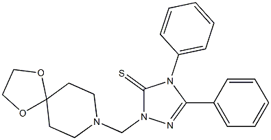 2-(1,4-dioxa-8-azaspiro[4.5]decan-8-ylmethyl)-4,5-diphenyl-1,2,4-triazole-3-thione Struktur