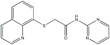 N-pyrimidin-2-yl-2-quinolin-8-ylsulfanylacetamide Struktur