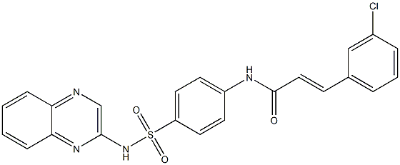 (E)-3-(3-chlorophenyl)-N-[4-(quinoxalin-2-ylsulfamoyl)phenyl]prop-2-enamide Struktur