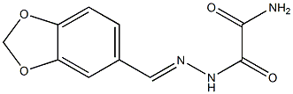 N'-[(E)-1,3-benzodioxol-5-ylmethylideneamino]oxamide Struktur