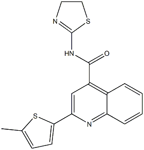 N-(4,5-dihydro-1,3-thiazol-2-yl)-2-(5-methylthiophen-2-yl)quinoline-4-carboxamide Struktur