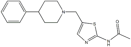 N-[5-[(4-phenylpiperidin-1-yl)methyl]-1,3-thiazol-2-yl]acetamide Struktur