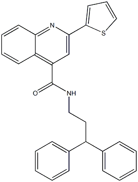 N-(3,3-diphenylpropyl)-2-thiophen-2-ylquinoline-4-carboxamide Struktur