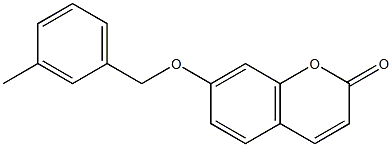 7-[(3-methylphenyl)methoxy]chromen-2-one Struktur