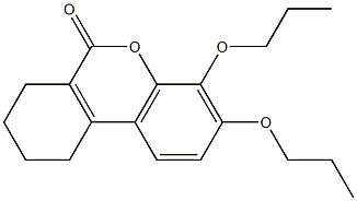 3,4-dipropoxy-7,8,9,10-tetrahydrobenzo[c]chromen-6-one Struktur